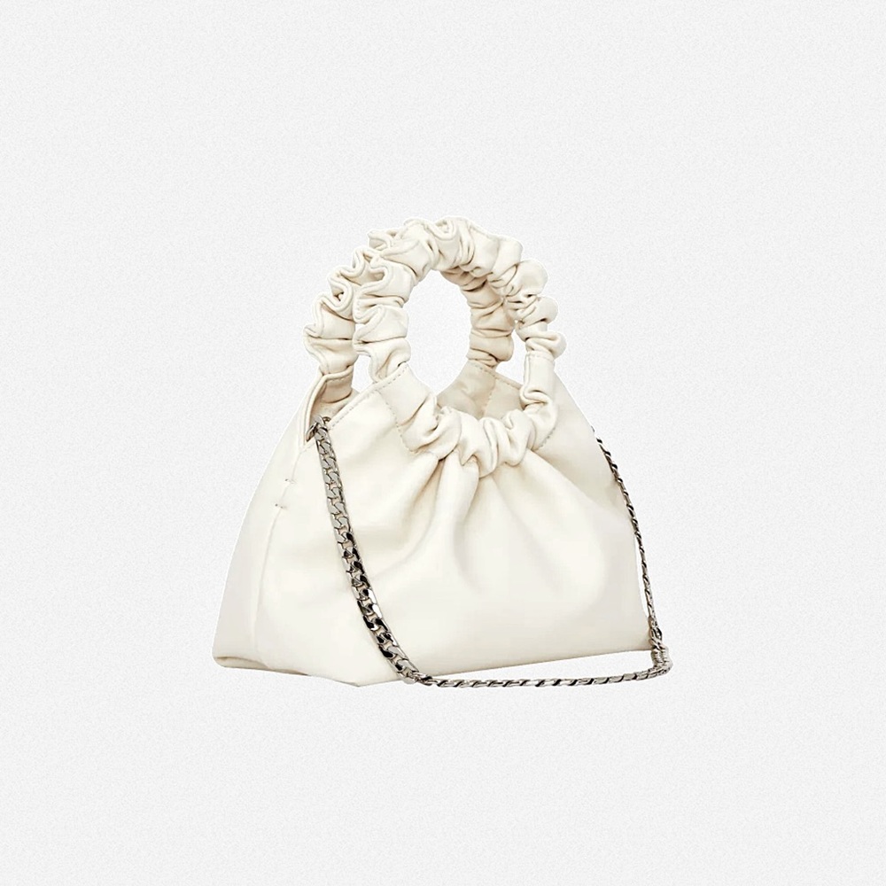 Verafied Cream Leather Cloud Bag - NEW